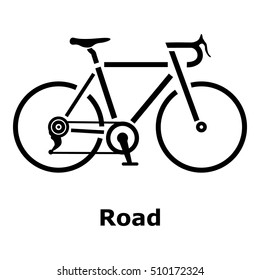 Road bike icon. Simple illustration of road bike vector icon for web