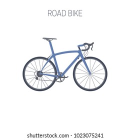 Road bike. Isolated vector illustration.