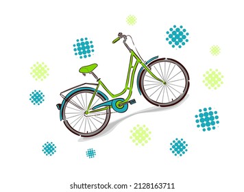 Objeto de bicicleta de carretera. Ilustración del vector