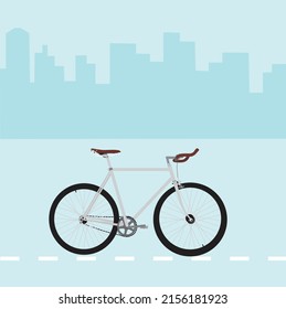 road bike on blue background