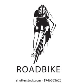 road bike race logo shilouette