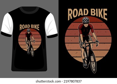 Road Bike Retro Vintage T Shirt Design