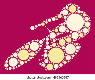 road bike shape vector design by color point