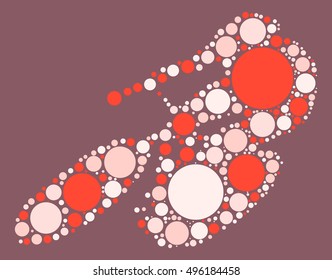 road bike shape vector design by color point
