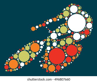 road bike shape vector design by color point