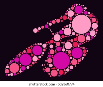 road bike shape vector design by color point