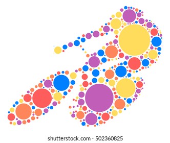road bike shape vector design by color point
