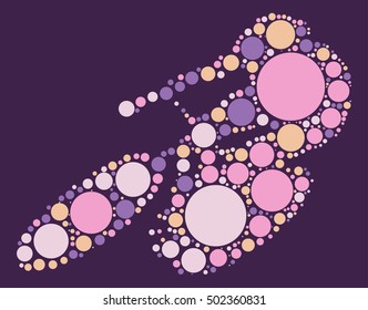 road bike shape vector design by color point
