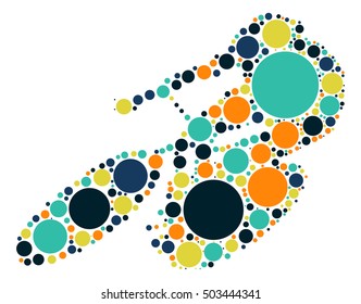 road bike shape vector design by color point