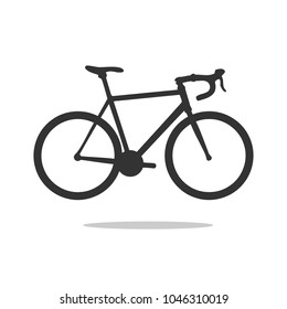 road bike silhouette, detailed vector illustration.