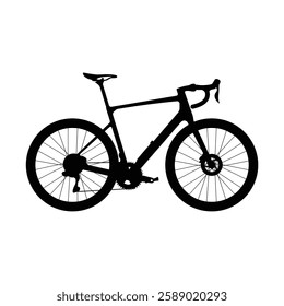 road bike silhouette vector design illustration