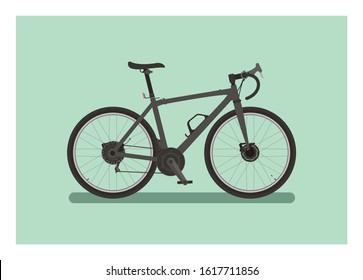 Road bike. Simple flat illustration
