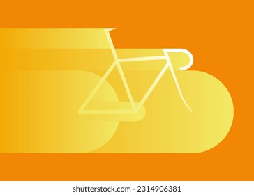 la velocidad de la bicicleta de carretera en un estilo colorido y brillante. ilustración vectorial abstracta de ciclo