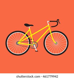 Road bike. Vector icon. Flat style.