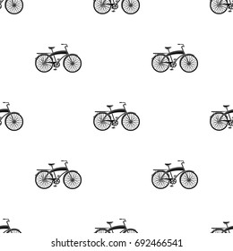 Road bike for walking with a semicircular frame.Different Bicycle single icon in black style vector symbol stock illustration.