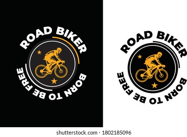 Road Biker T shirt Design Template , Road Biker T shirt 