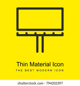 Road Billboard bright yellow material minimal icon or logo design
