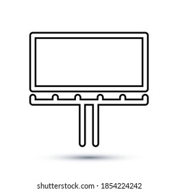 Road billboard line vector design with editable stroke. Eps 10 vector illustration.