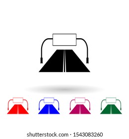 road billboard multi color icon. Simple glyph, flat vector of Billboards icons for ui and ux, website or mobile application