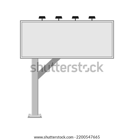 Road billboard realistic template . Advertisement panel horizontal outdoor mock ups. Street ads illuminated hoarding empty blank layout. Vector