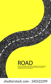road blank badges and labels on background yellow