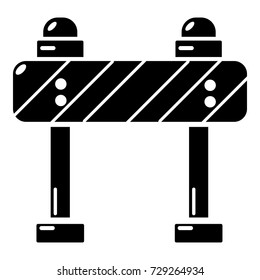 Road block icon. Simple illustration of road block vector icon for web