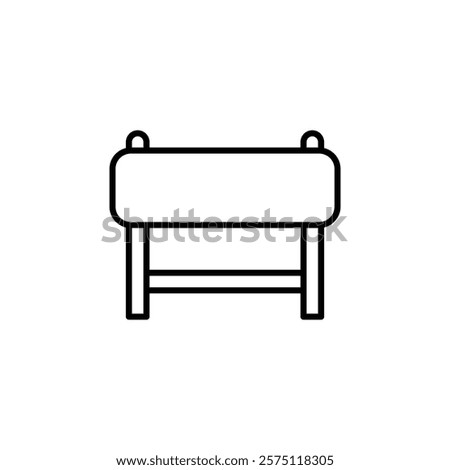 road block icon Simple outline illustration
