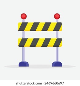 Road block icon. Subtable to place on industry, construction, etc.