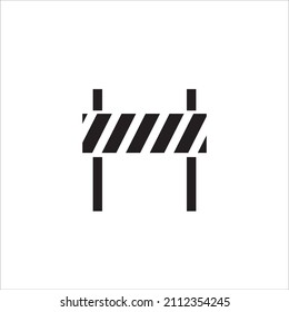 road block icon, vector, illustration, 10 eps