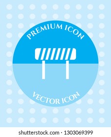 Road Block Icon for Web. Application, Software & Graphic Design.