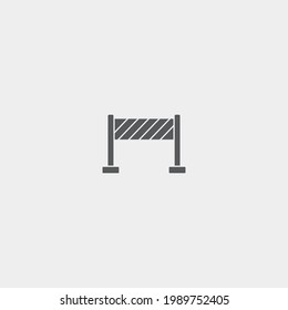 Road block vector icon illustration sign