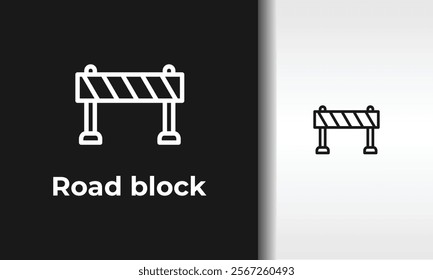 Road Block Vector, Icon Or Logo Sign Isolated Symbol Illustration