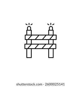 Road Block vector line icon icons design