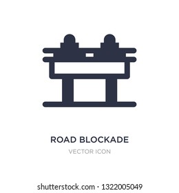 road blockade icon on white background. Simple element illustration from Alert concept. road blockade sign icon symbol design.