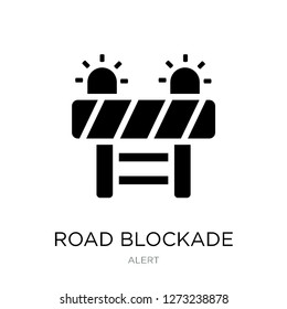 road blockade icon vector on white background, road blockade trendy filled icons from Alert collection, road blockade simple element illustration