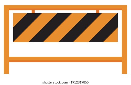 Icono de bloqueo de carretera. Ilustración de vectores de Barricade.