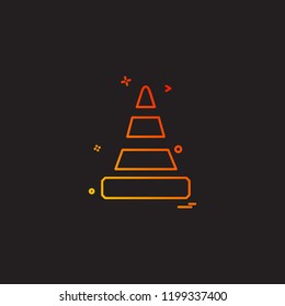 road blocker icon vector design