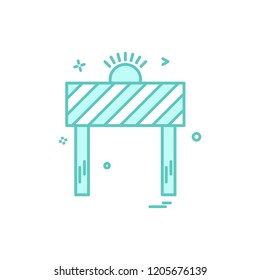 road blocker icon vector design