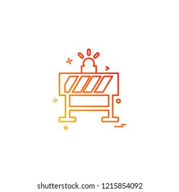 road blocker icon vector design