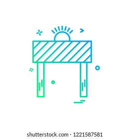 road blocker icon vector design