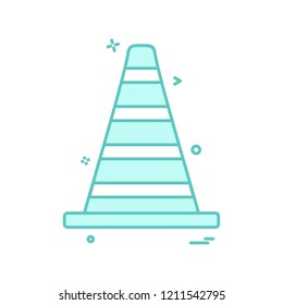  road blocker vector. cone.