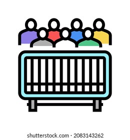road blocking for parade color icon vector. road blocking for parade sign. isolated symbol illustration