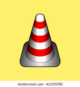 Road bollard - technical illustration with shadows