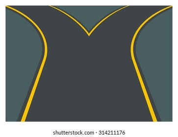 road branch simple illustration