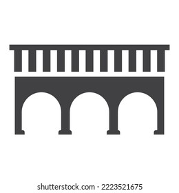 Road Bridge Icon Vector Illustration