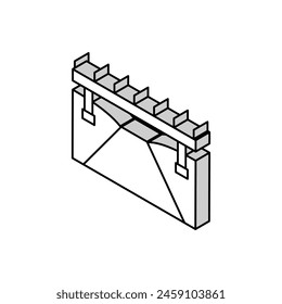 road and bridge isometric icon vector. road and bridge sign. isolated symbol illustration