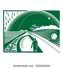 road to bright and positive future
