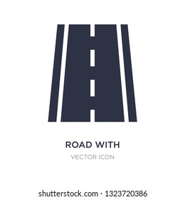 road with broken lines icon on white background. Simple element illustration from Transport concept. road with broken lines sign icon symbol design.
