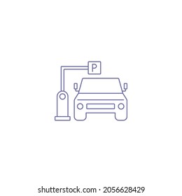 Road Car parking icon vector