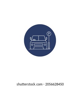 Road Car parking icon vector